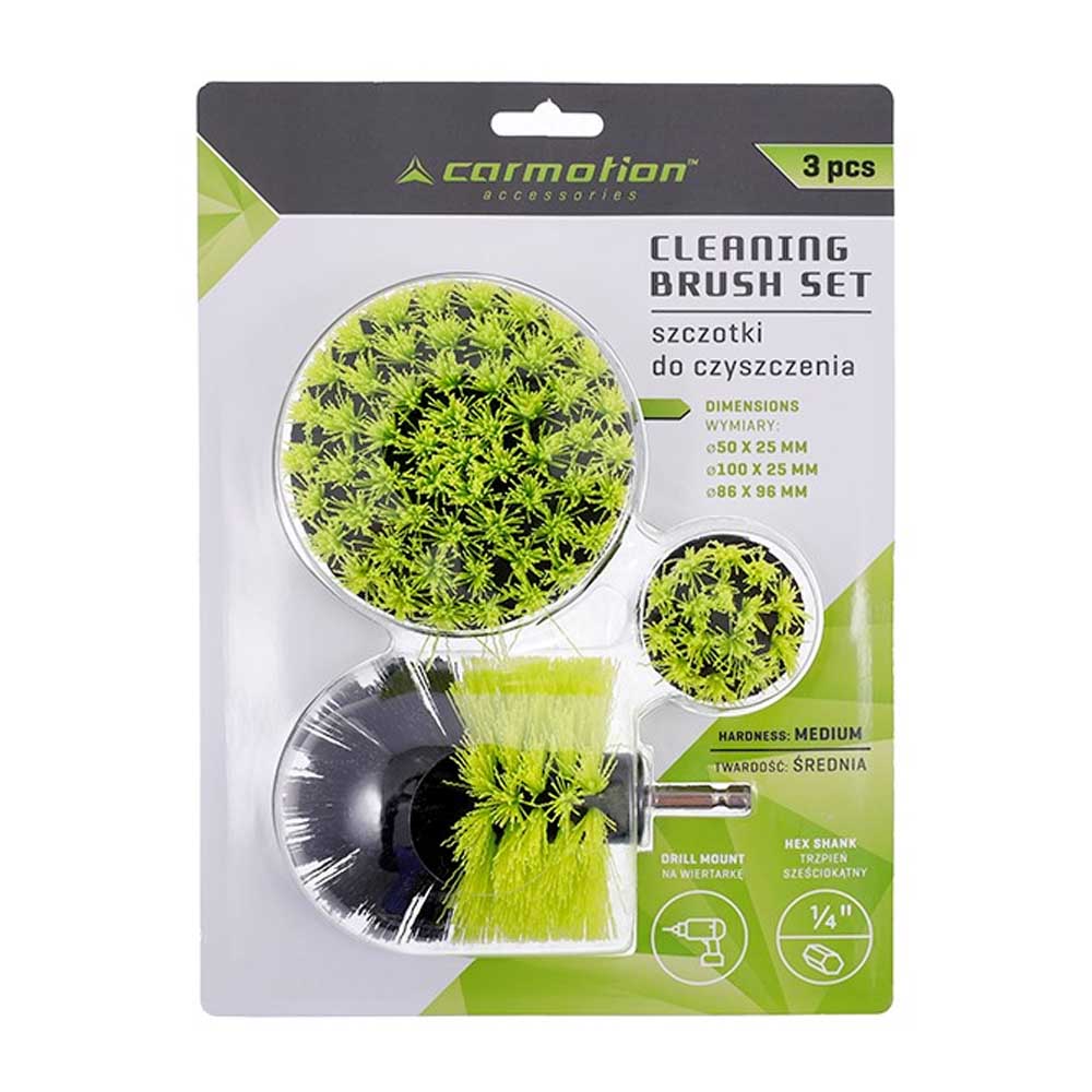3 darabos tisztítókefe készlet fúrógéphez