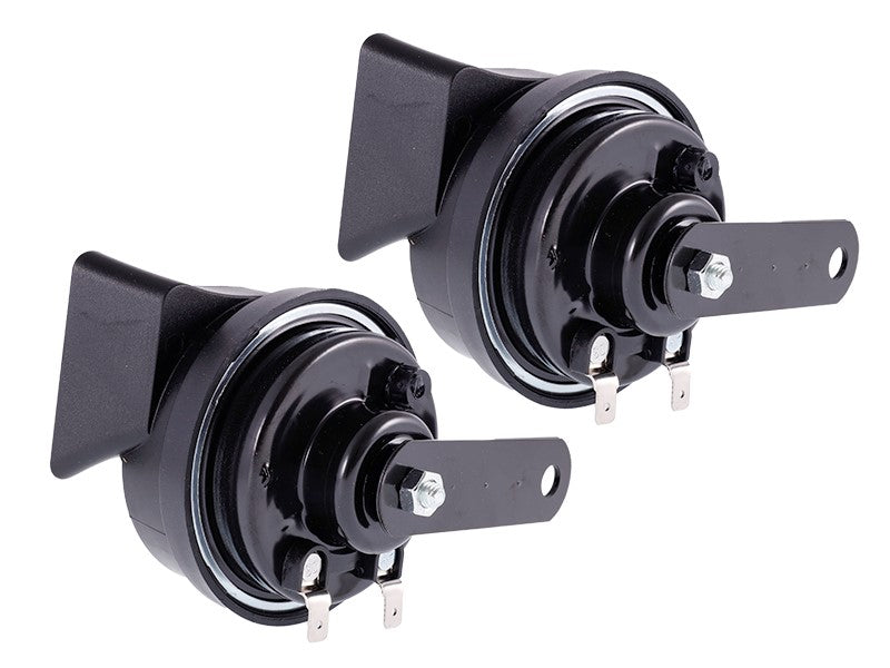 Kürt 12V 118 dB kéttónusú csigatípusú átm 80 mm oldalsó E9 homologizáció 2 db – kép 2