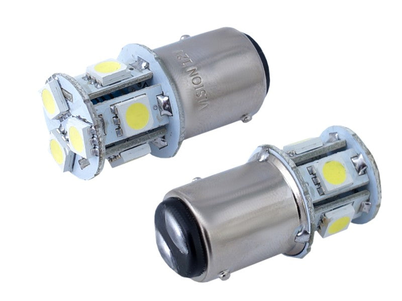 Izzó VISION P21 5W BAY15d 12V 8x 5050 SMD LED fehér 1 db – kép 2