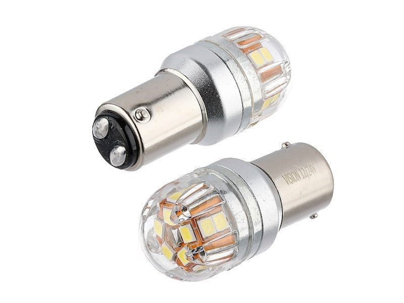 Izzó VISION P21 5W BAY15d 1224V 15x 2835 SMD OSRAM Chip CANBUS fehér 2 db – kép 2