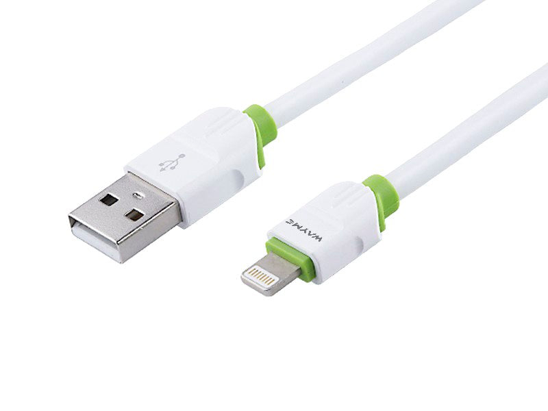 WAYME töltő- és szinkronizáló kábel, 100 cm, szilikon, kerek, USB> Lightning