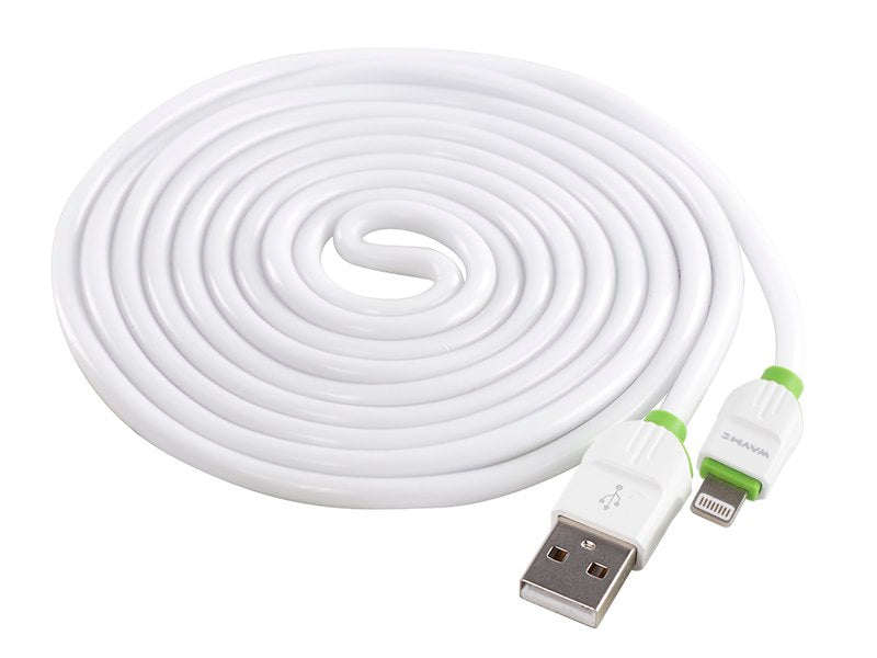 WAYME töltő és szinkronizáló kábel szilikon lapos 200 cm USB> Lightning – kép 2