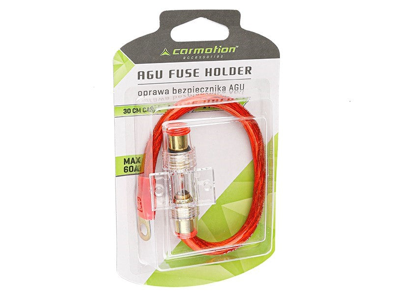 AGU üveg biztosítéktartó 60A ig 30 cm es 20 mm2 es kábellel – kép 2