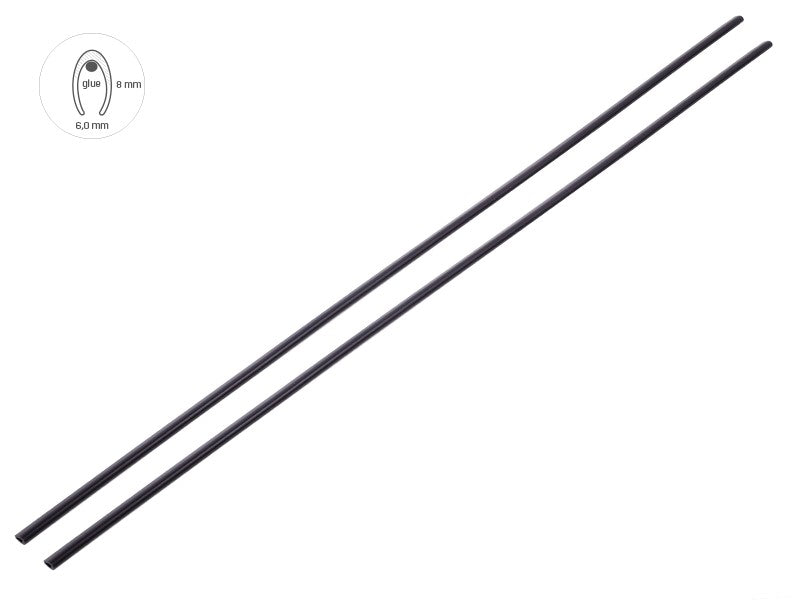 Ajtószegélyek, 65 cm, fekete matt, 2 db.