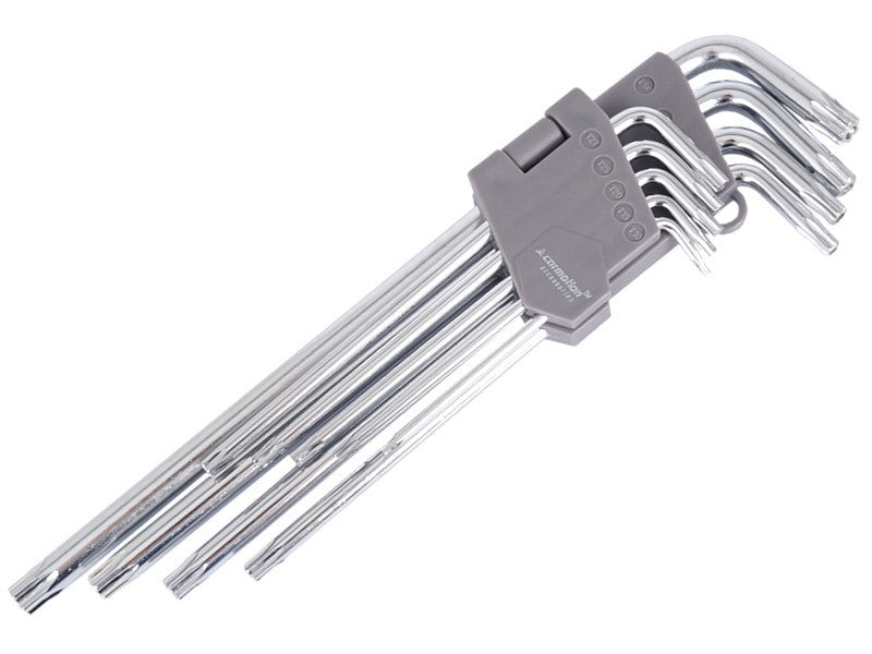 Torx hatlapkás kulcsok 230mm, T10 - T50, 9 db