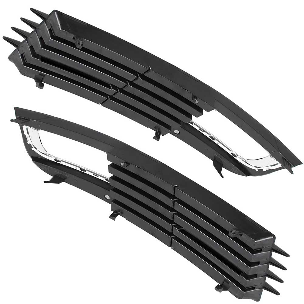 Audi A8 D3 FL Ködlámparács Készlet (Bal + Jobb, Fekete/Króm) 2008-2010