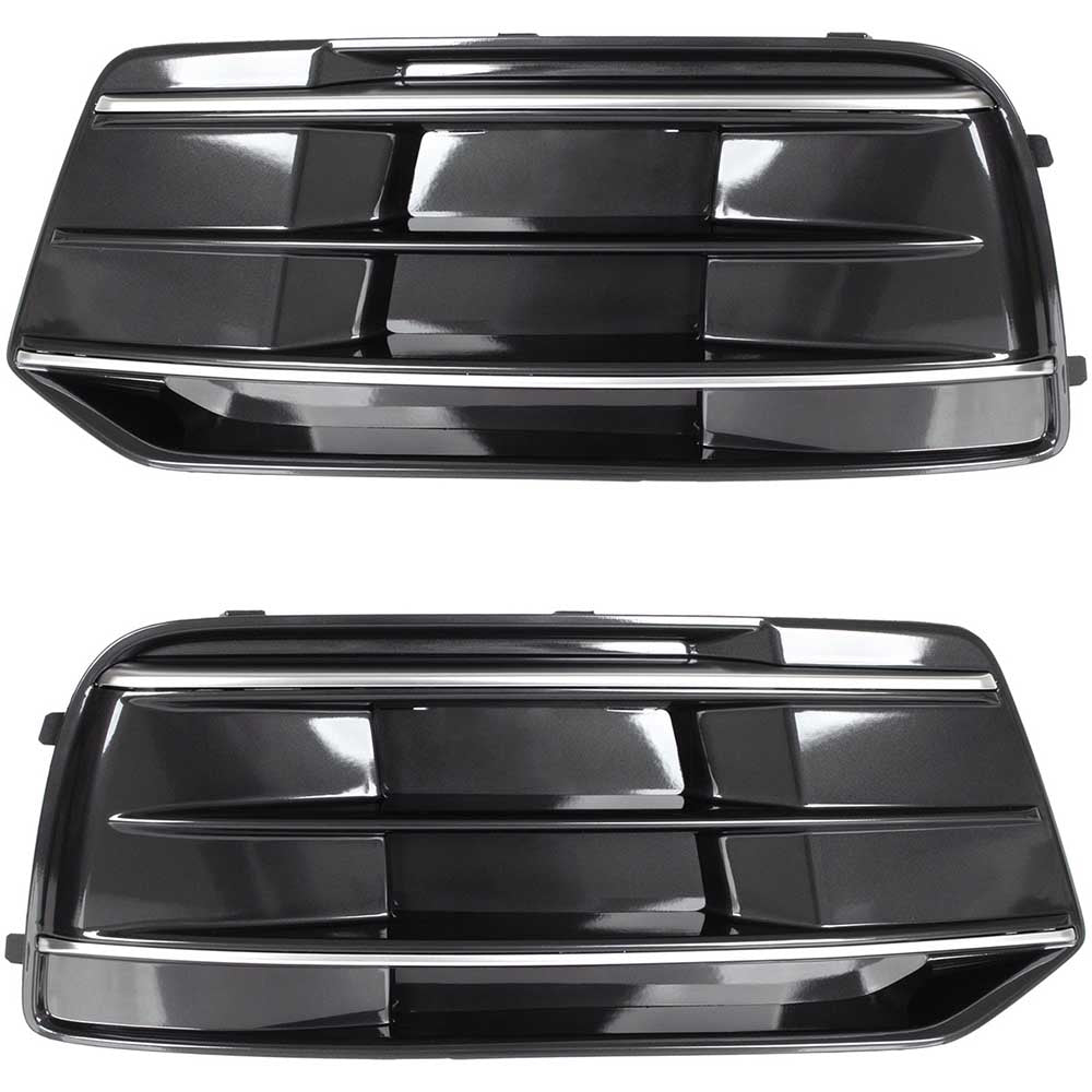 Audi Q5 FY Ködlámparács Készlet (Bal + Jobb, Fekete/Ezüst) 2016-2020