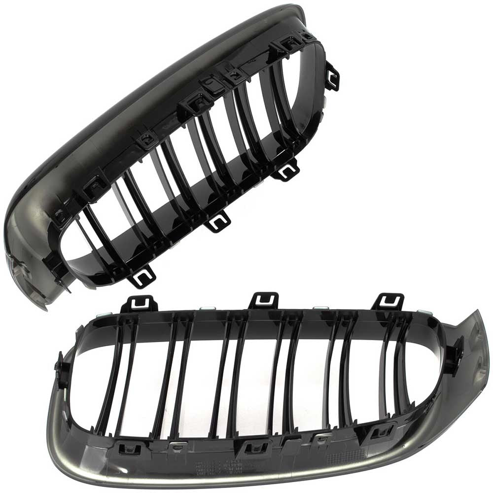 BMW 3 F34 GT hűtőrács (fényes fekete, double bar – bal+jobb) 2013-2020