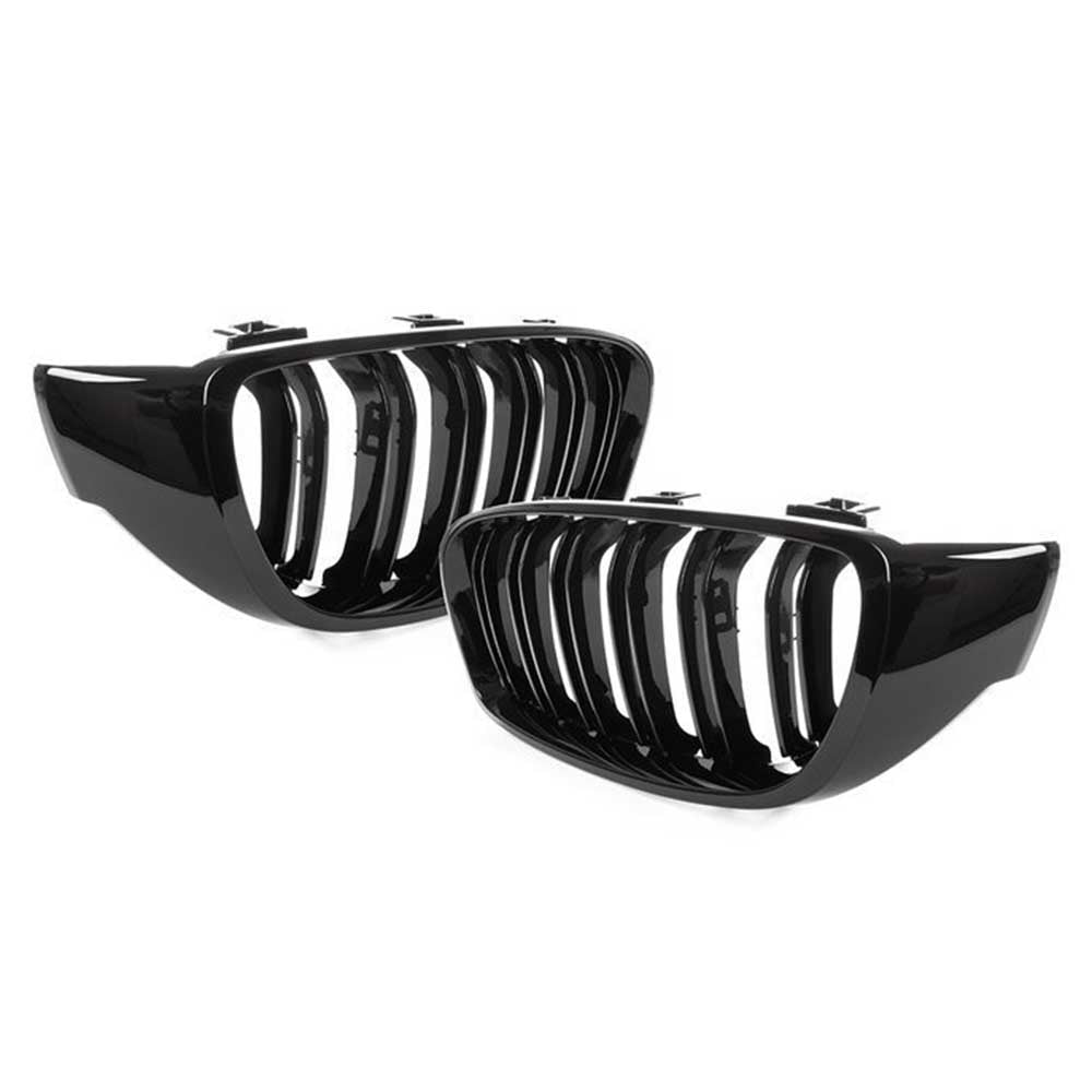 BMW 4 F32, F33, F36 hűtőrács (fényes fekete, double bar – bal+jobb) 2013-2018