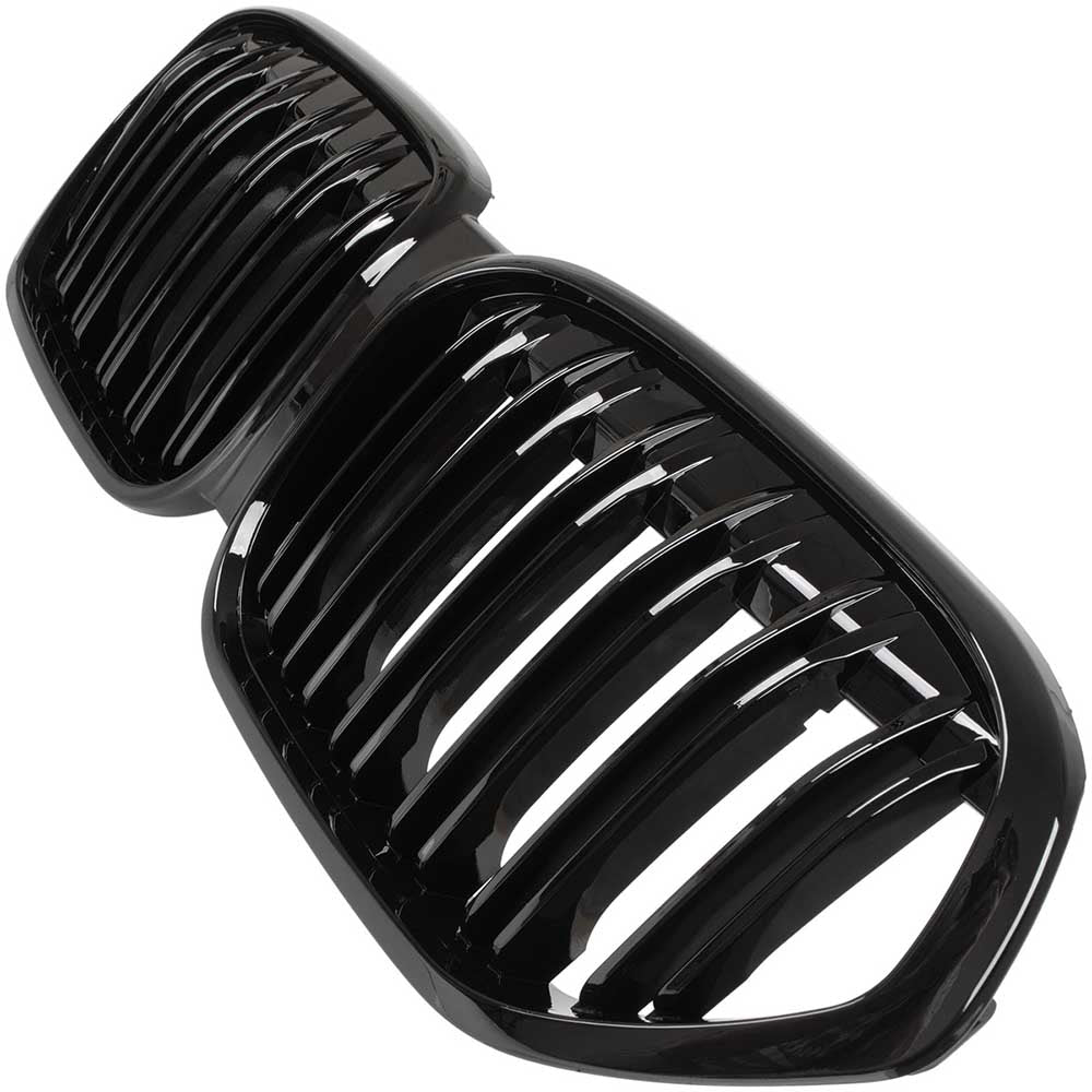 BMW X1 F48 hűtőrács (fényes fekete, double bar – bal+jobb) 2019-2022