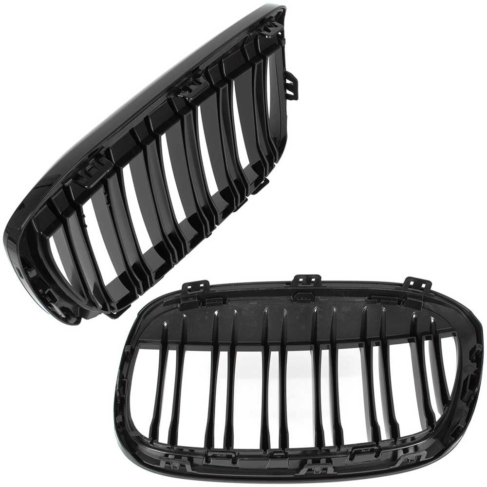 BMW X1 F48 hűtőrács (fényes fekete, double bar – bal+jobb) 2015-2019