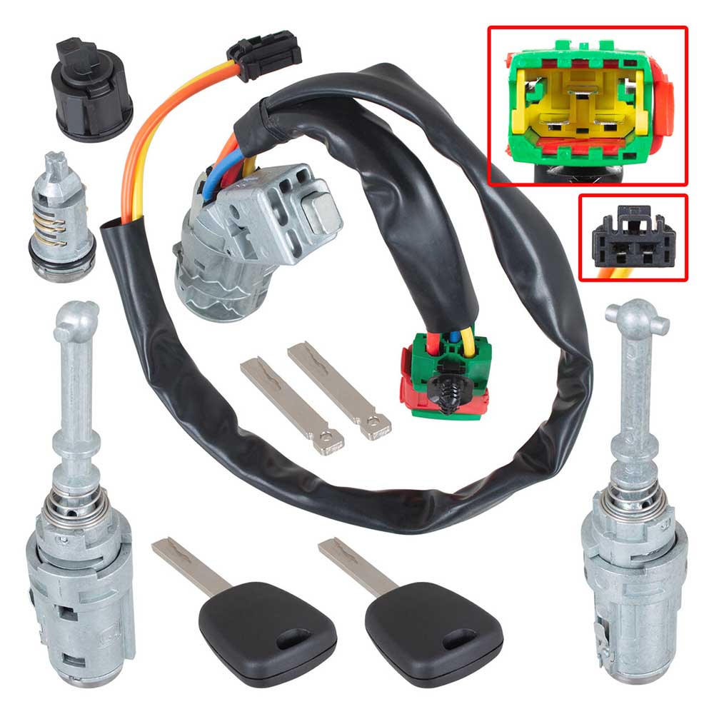 Citroen C3 gyújtáskapcsoló és zár szett 2002- illesztés