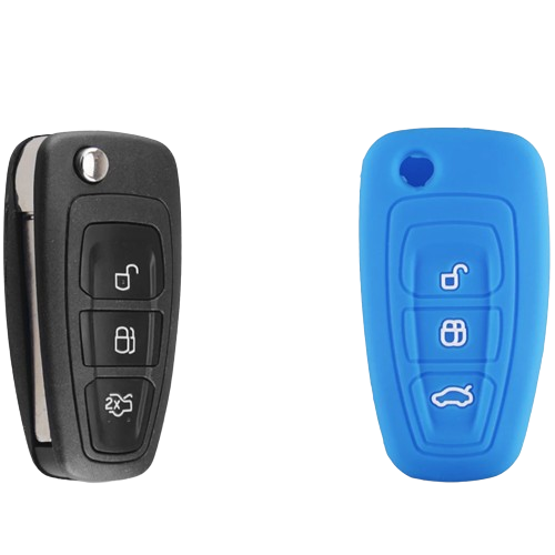 Ford 3 gombos szilikon tok - Kék