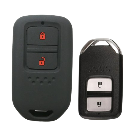 Honda kulcs szilikon tok 2 gombos fekete-piros