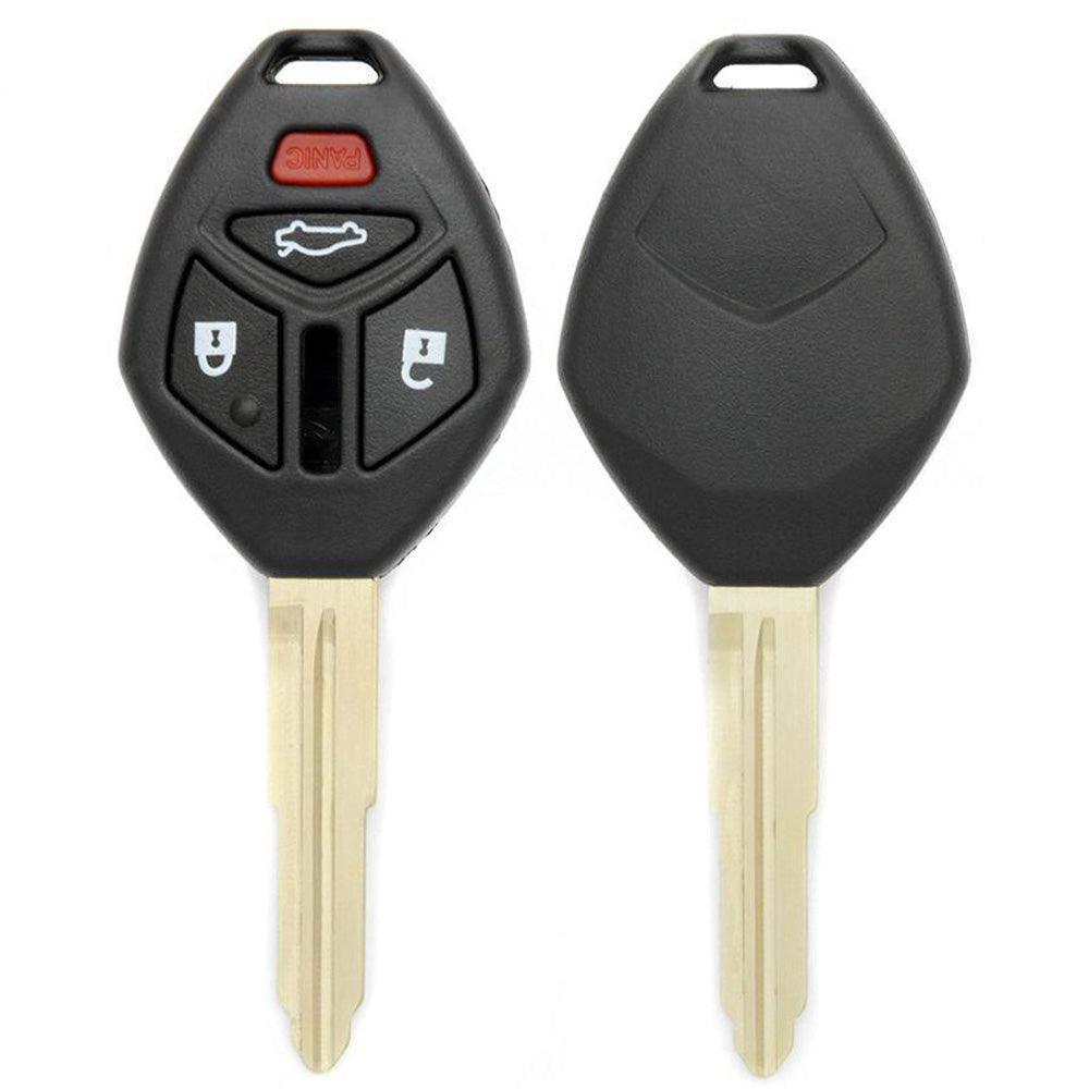 Fekete színű, 4 gombos Mitsubishi távirányítós kulcs.
