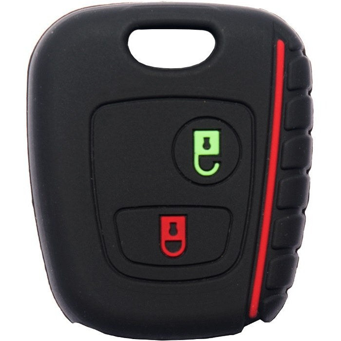 Peugeot kulcs szilikon tok 2 gombos Fekete