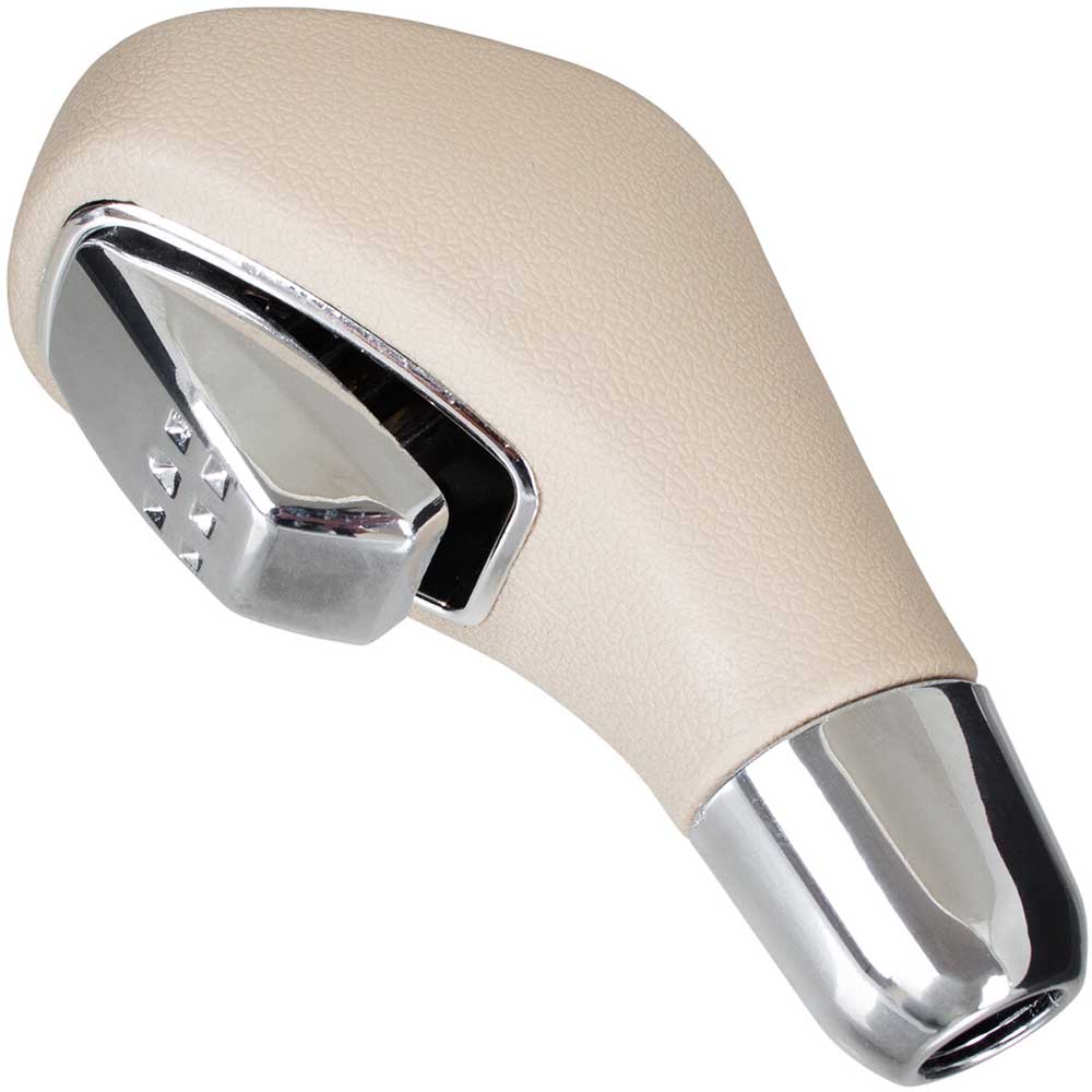 Bézs színű, automata váltógomb króm borítással, Renault Megane modellekhez.