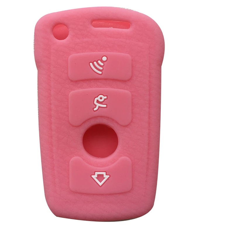 BMW 3 gombos szilikon tok - Rózsaszín