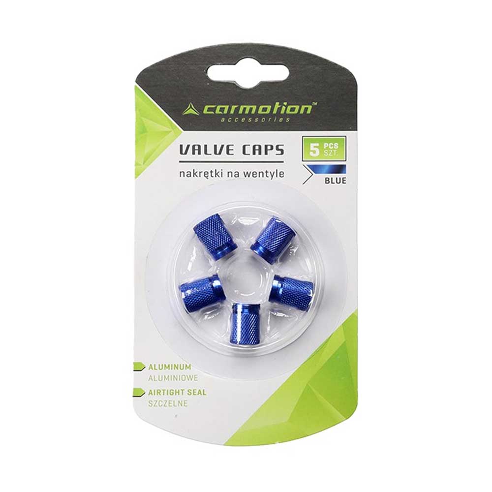 Alumínium szelepsapka, 5 db, kék