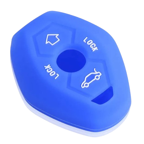 BMW kulcs szilikon tok 4 gombos Kék