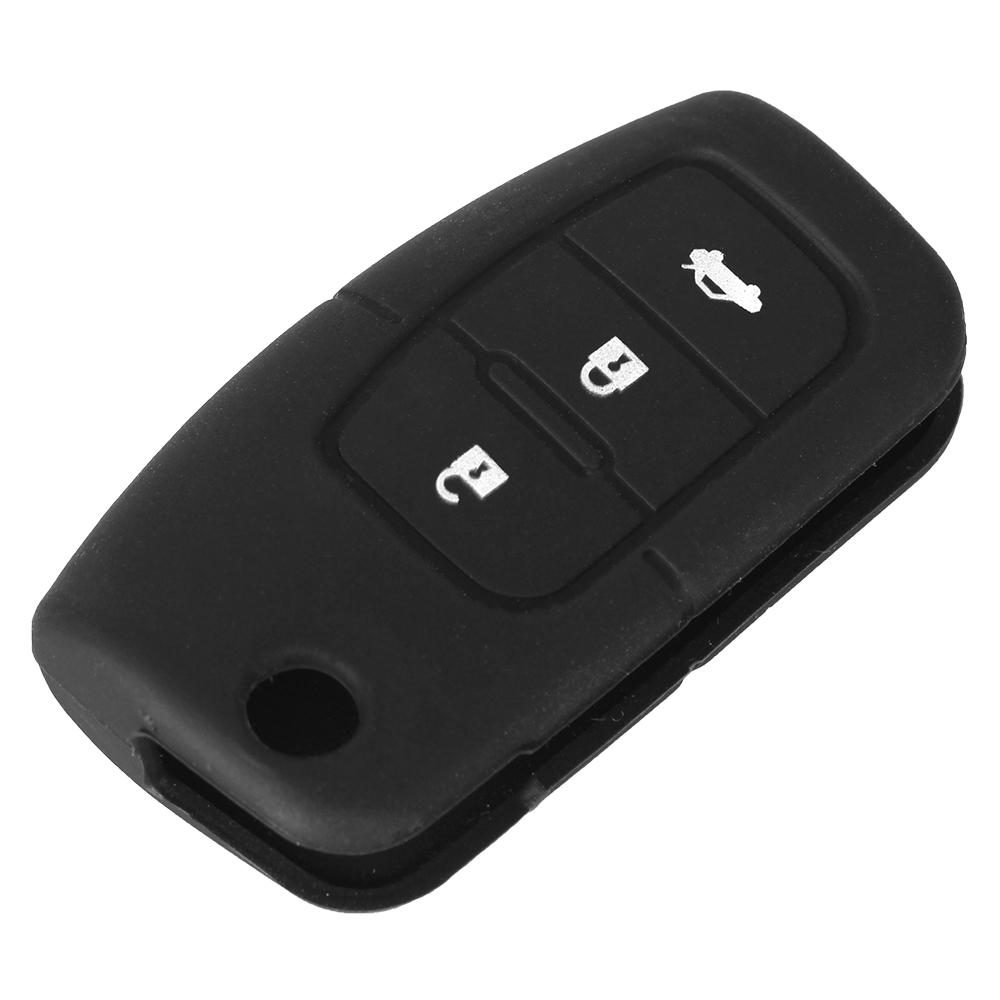 Ford 3 gombos szilikon tok - Fekete