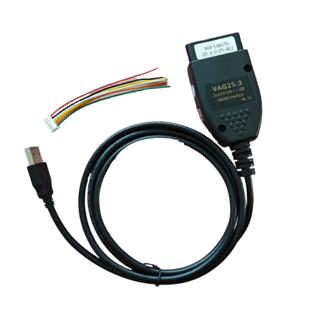 VAG25.3 diagnosztikai kábel – VW / Audi / Skoda / Seat (USB–OBD2 csatlakozás)