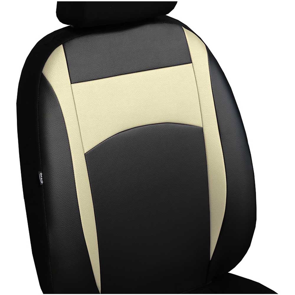 Design típusú 5 részes Univerzális üléshuzat bézs színben bőrből