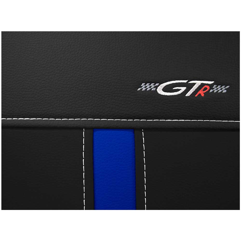 GTR Univerzális üléshuzat fekete-kék színben, ökológiai bőr és szövet anyagokból