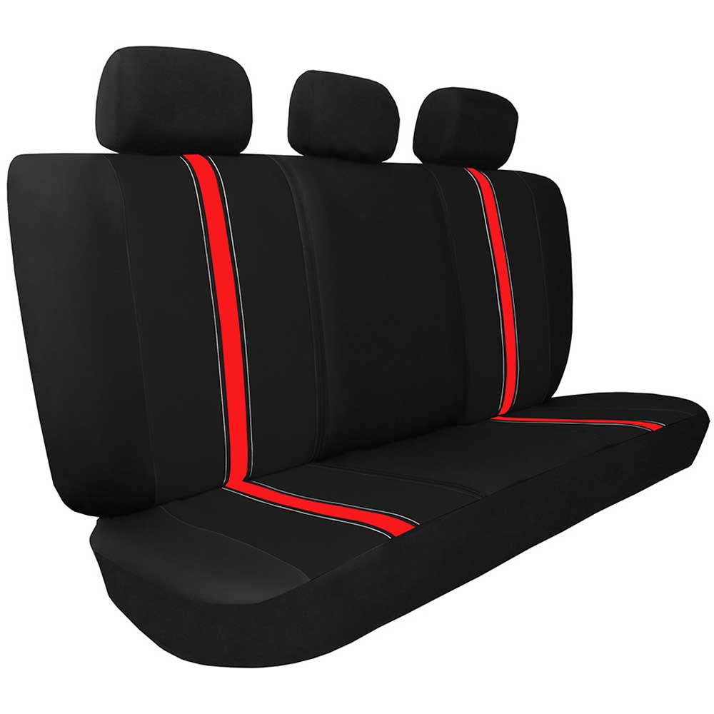 GTR Univerzális üléshuzat fekete-piros színben, ökológiai bőr és szövet anyagokból