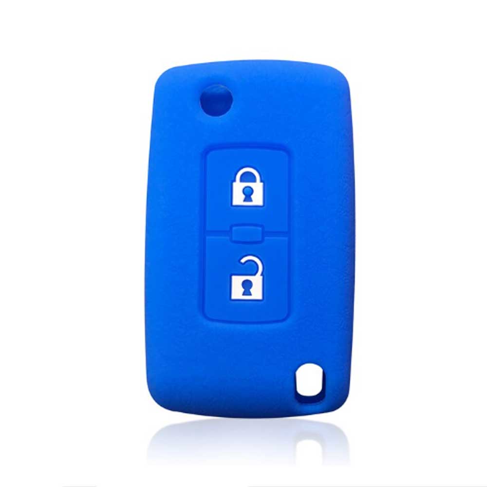 Mitsubishi 2 gombos szilikon tok - Kék