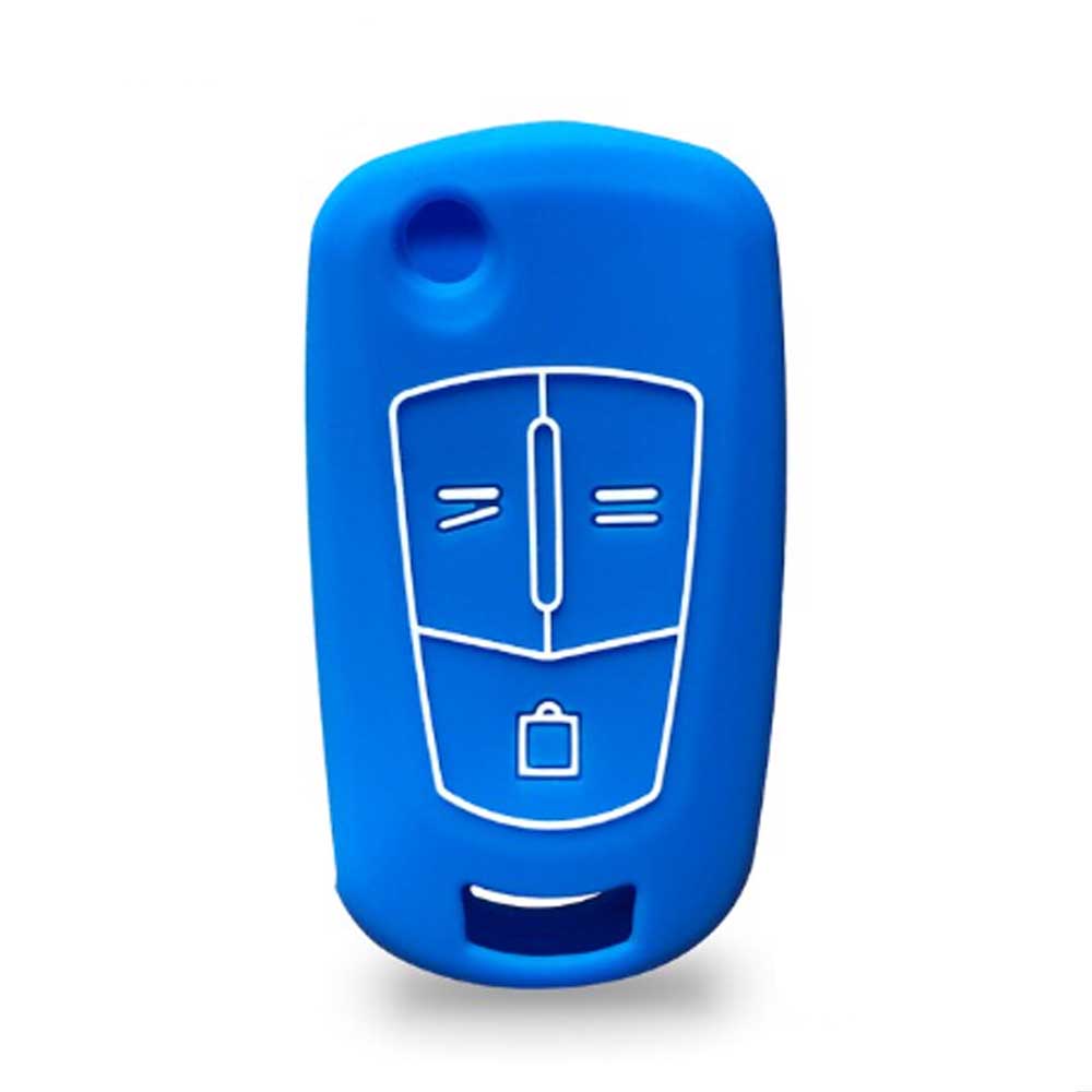 Opel 3 gombos szilikon tok - Kék