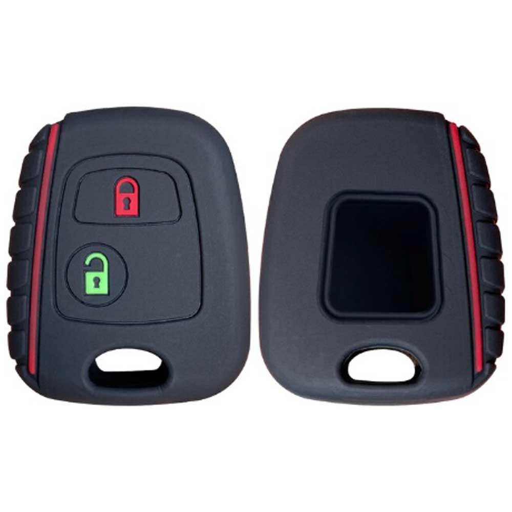 Citroen 2 gombos kulcs szilikontok fekete színben