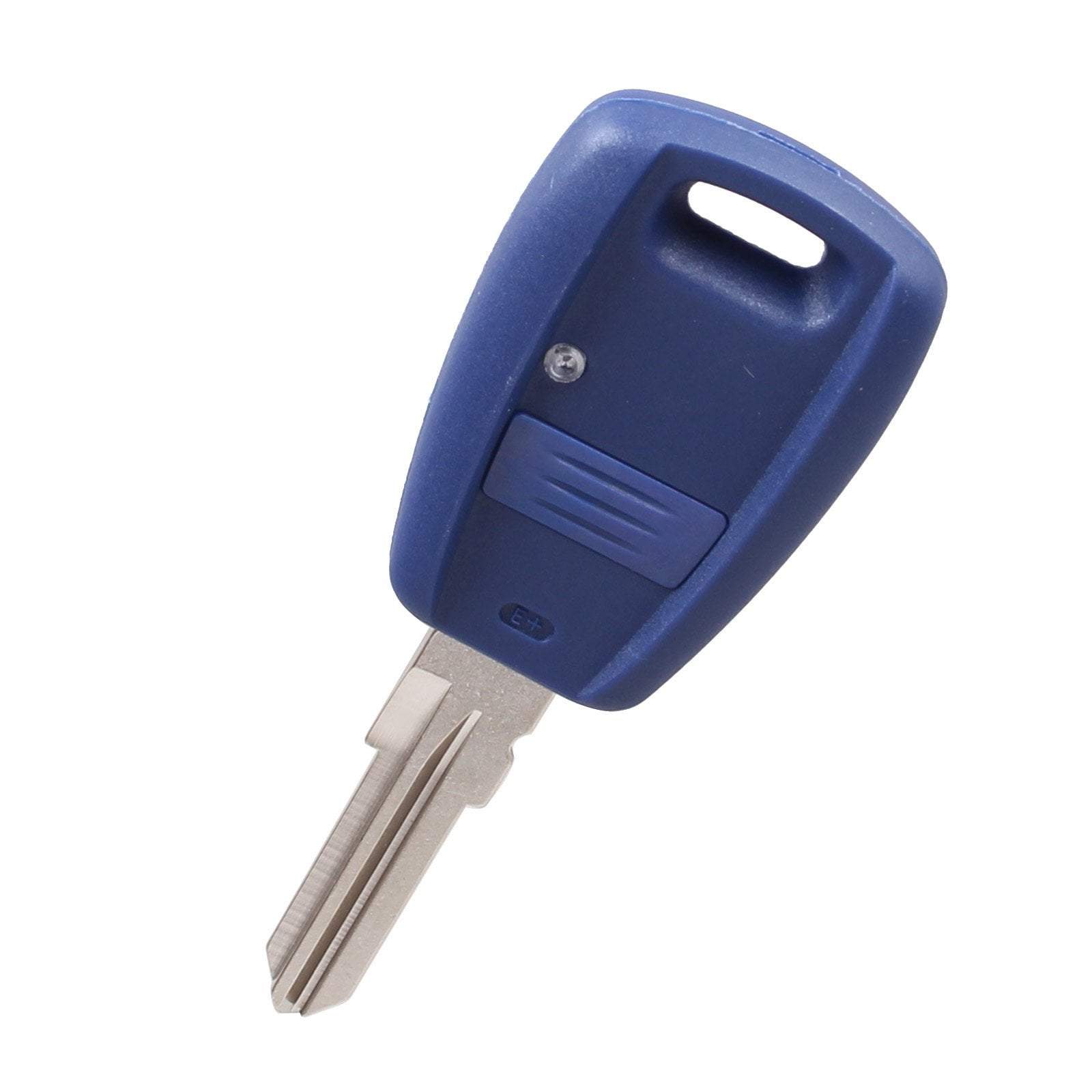 Kék színű, 1 gombos Fiat kulcs, kulcsház GT15R kulcsszárral.