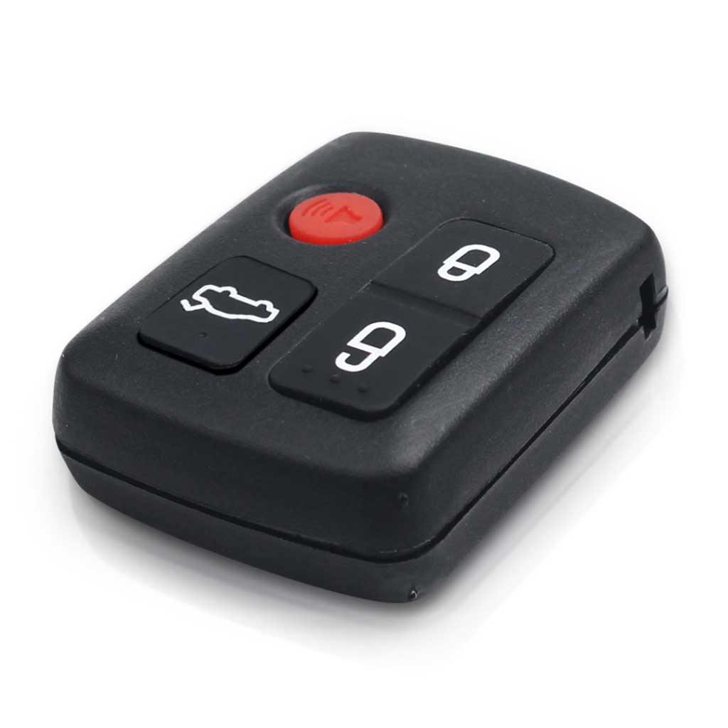 Fekete színű, 4 gombos Ford távirányítós kulcs, kulcsház.