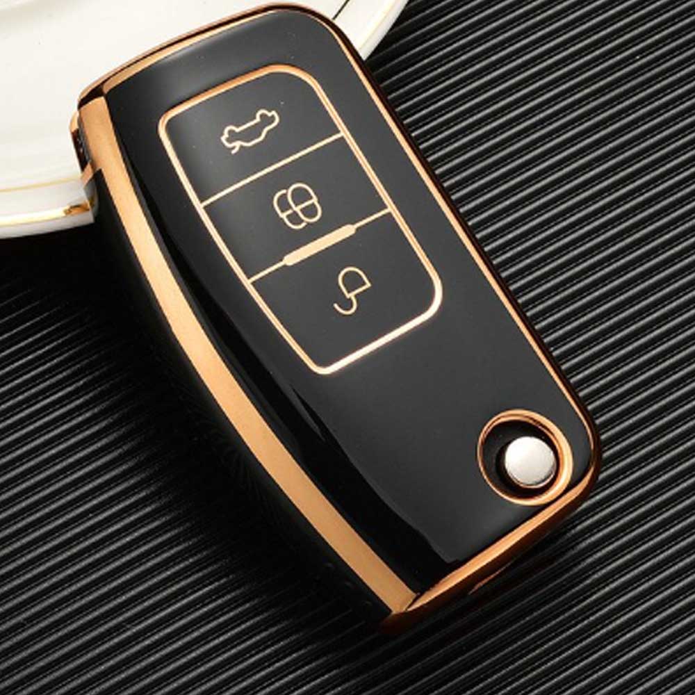 Ford 3 gombos TPU kulcs tok fekete színben