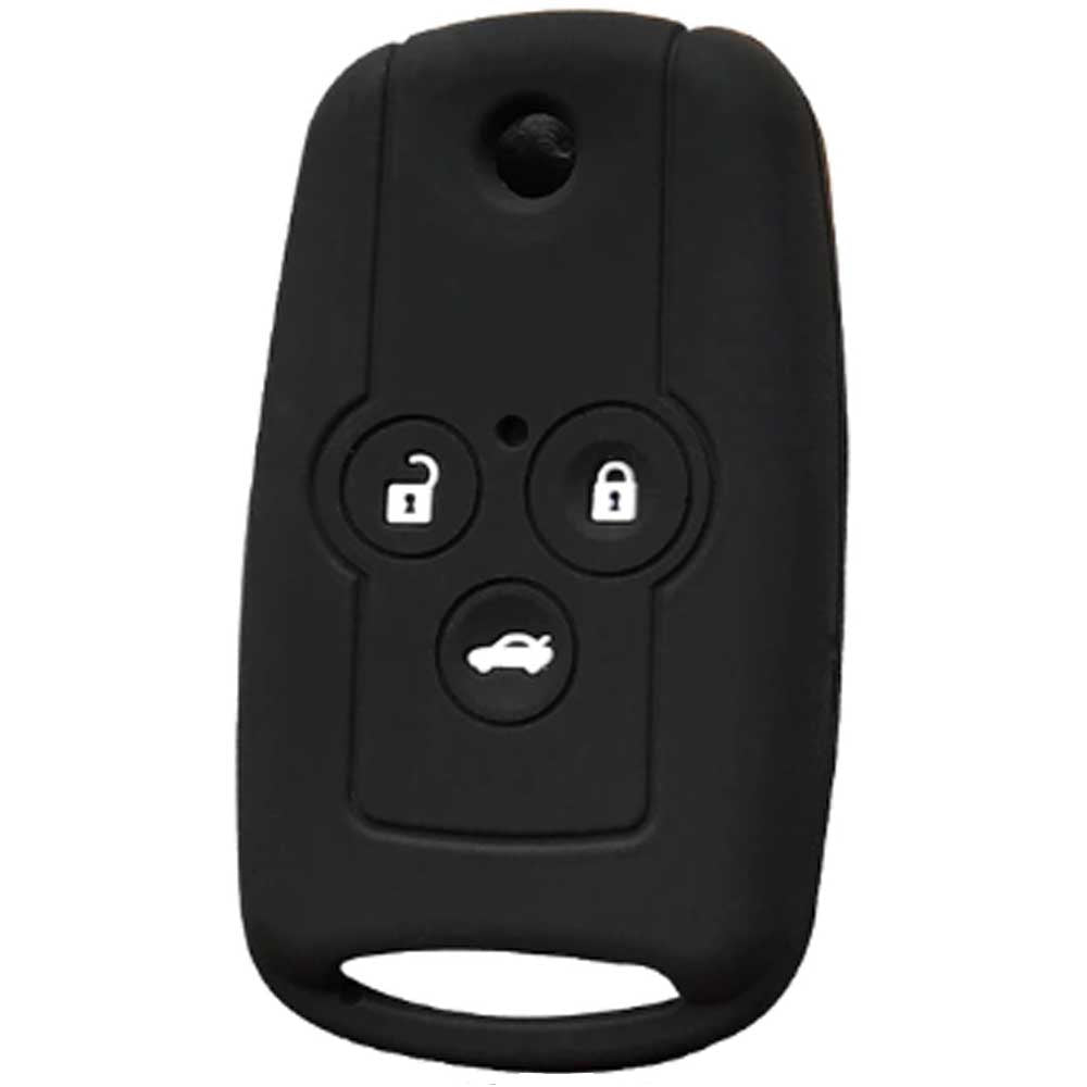 Honda 3 gombos kulcs szilikontok fekete színben