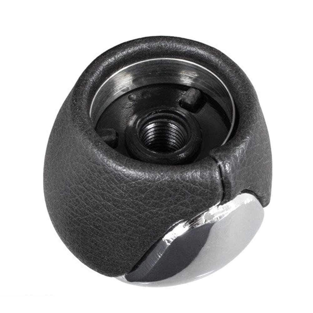 Fekete színű, bőrözött 5 sebességes Kia váltógomb.