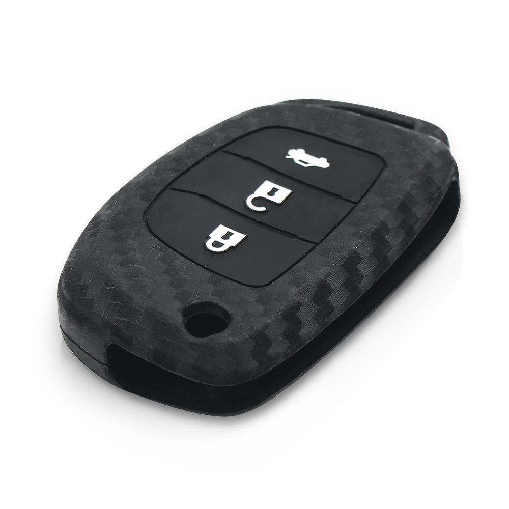 Kia szilikon tok 3 gombos carbon