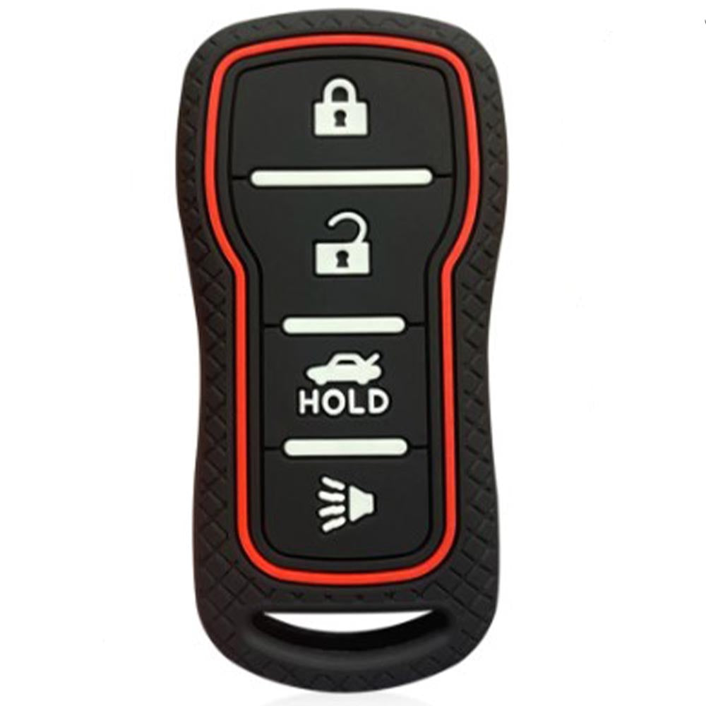 Nissan kulcs szilikon tok 4 gombos fekete színben.