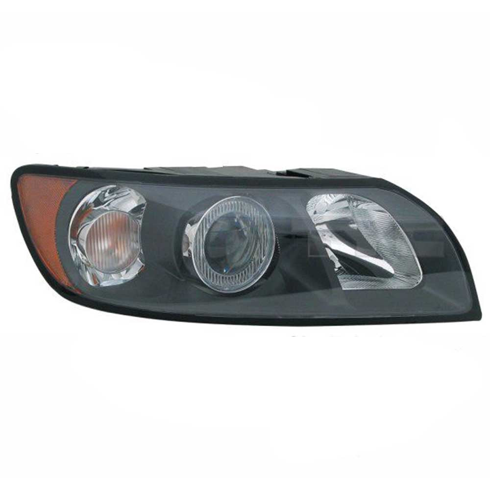 Volvo S40 II bal első fényszóró fekete 2004-2012