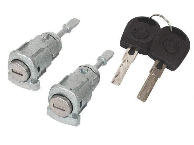 Skoda Fabia I első ajtó zárbetét, zárhenger készlet