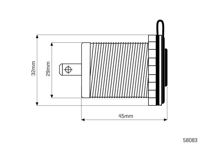 Beépített aljzat 12V  24V – kép 2