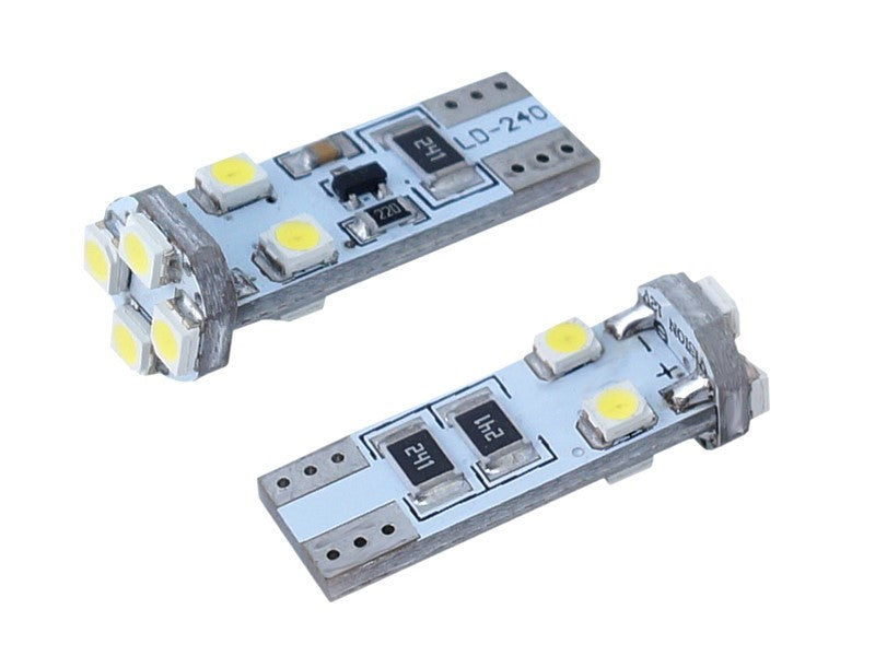 Izzó VISION W5W T10 12V 8x 3528 SMD LED CANBUS fehér 2 db – kép 2