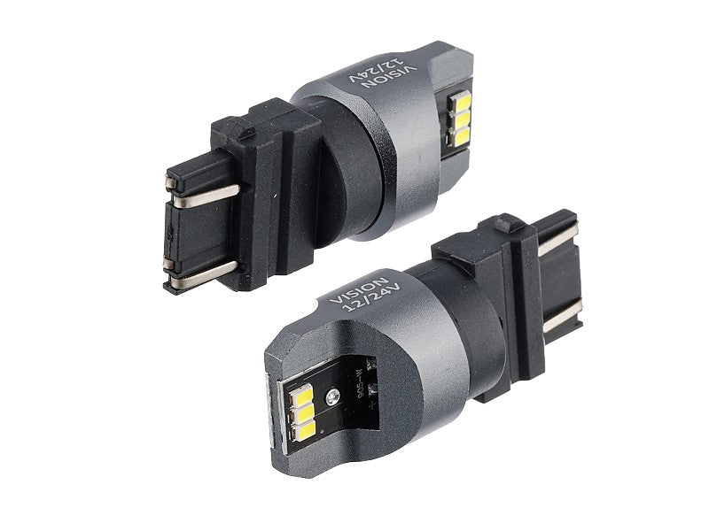 Izzó VISION P27  7W T25 1224V 6x 3020 SMD LED nem poláris CANBUS fehér 2 db – kép 2