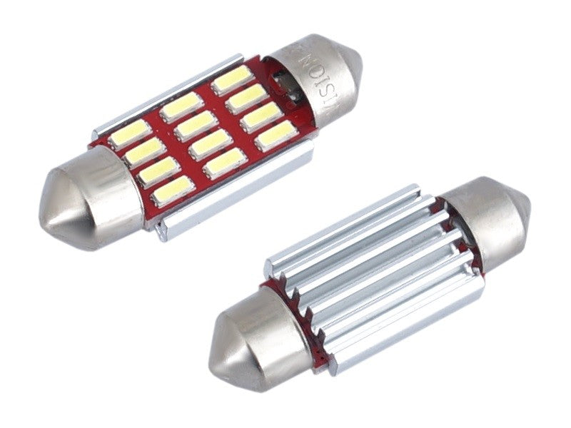Izzó VISION Festoon SV85 36mm 1224V 12x 4014 SMD LED CANBUS fehér 2 db – kép 2