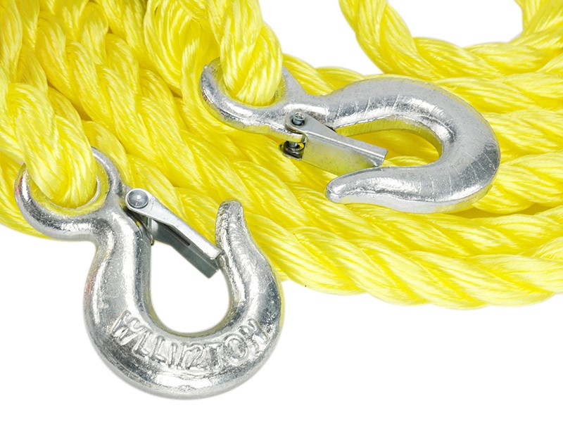 Vontatókötél PGW 3000 kg ig fonott kampókkal 4 m Heavy Duty – kép 3