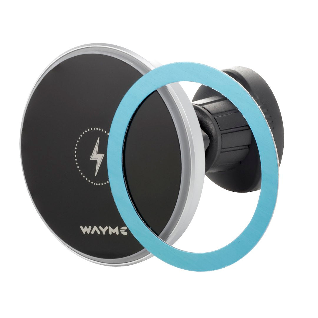 WAYME Mágneses alumínium szellőzőtartó 15W os induktív töltővel  USB kábel > USB C 100 cm – kép 4