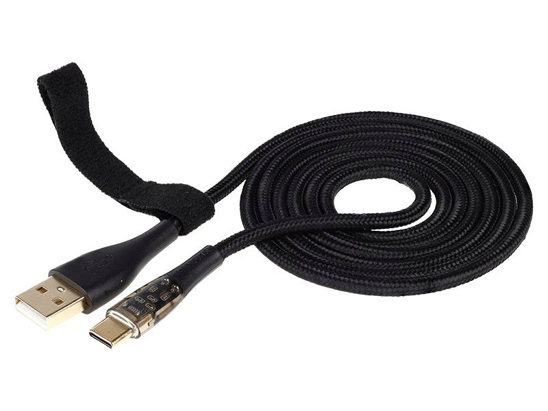 WAYME Mikroszálas fonott töltő  és szinkronizáló kábel 120 cm USB > USB C max 30W – kép 2