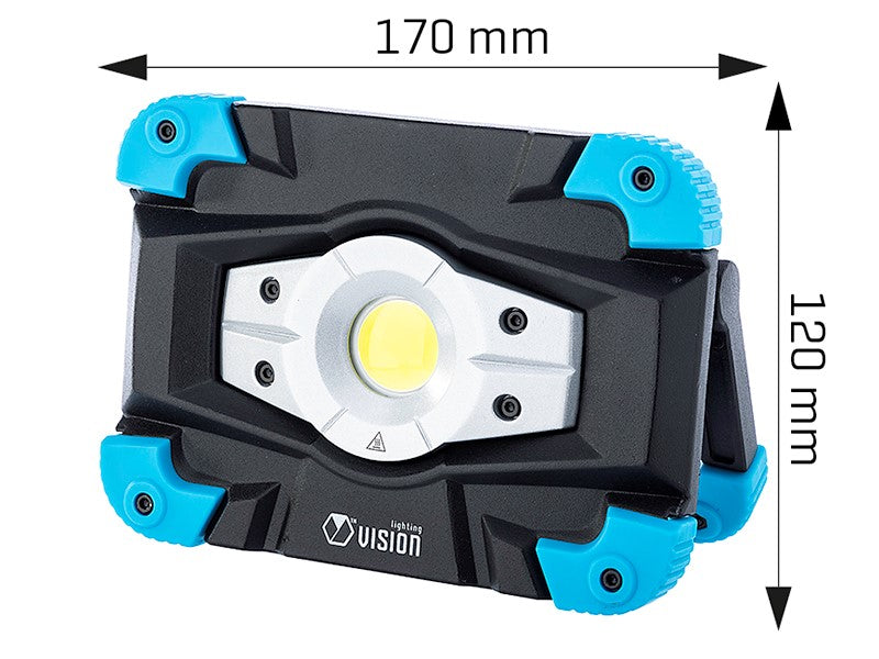 Led munkalámpa 10W COB LED újratölthető 1000 lm IK08 IP54  mágneses tartókar – kép 2