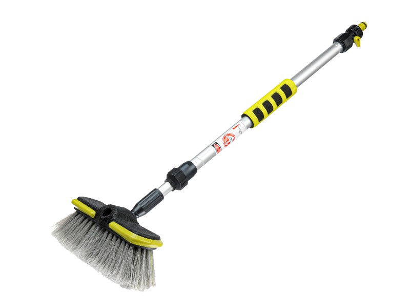 20 cm / 8" vízátfolyású kefe 65 - 100 cm-es teleszkópos nyéllel és szeleppel